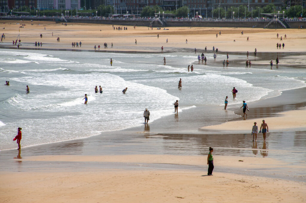 Beaches Summer in Gijon Asturias