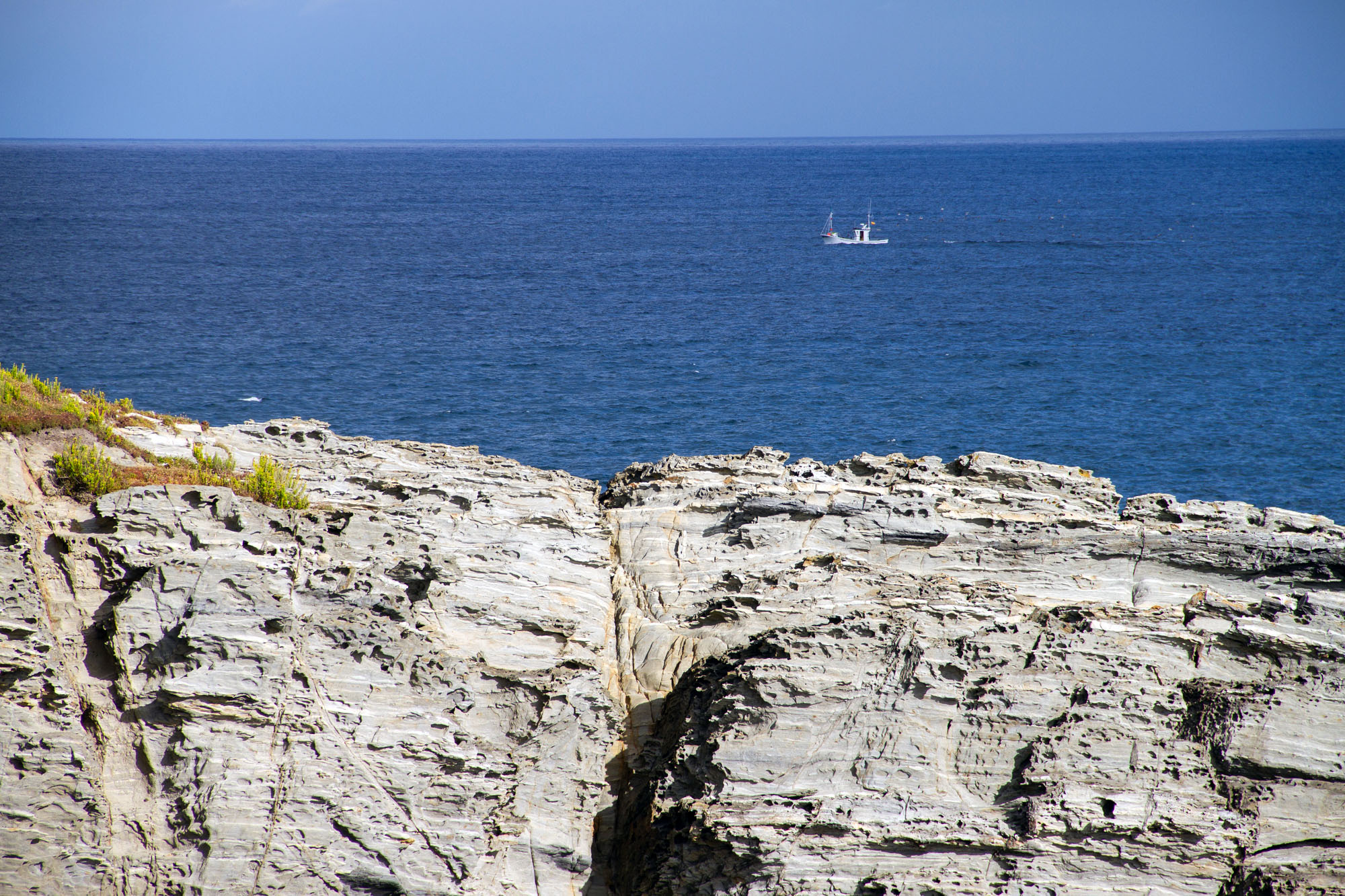 Rock and the boat