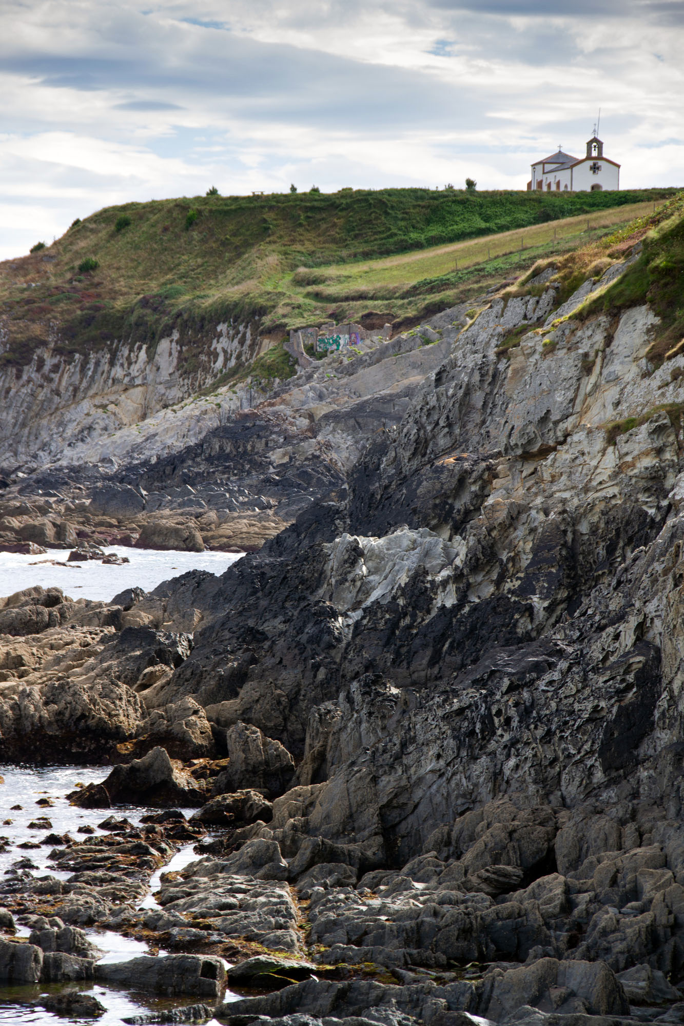 Church and cliff Asturias