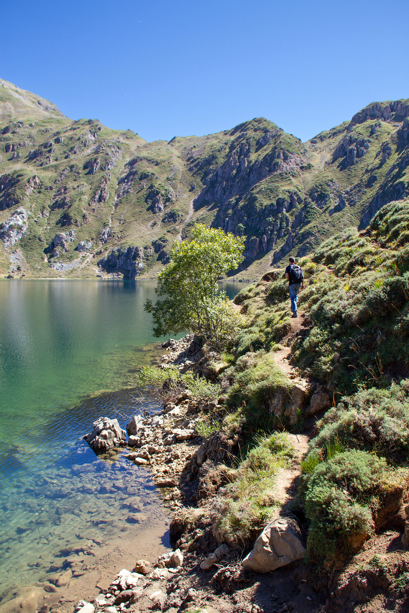 Hiking in Somiedo Stock Photo