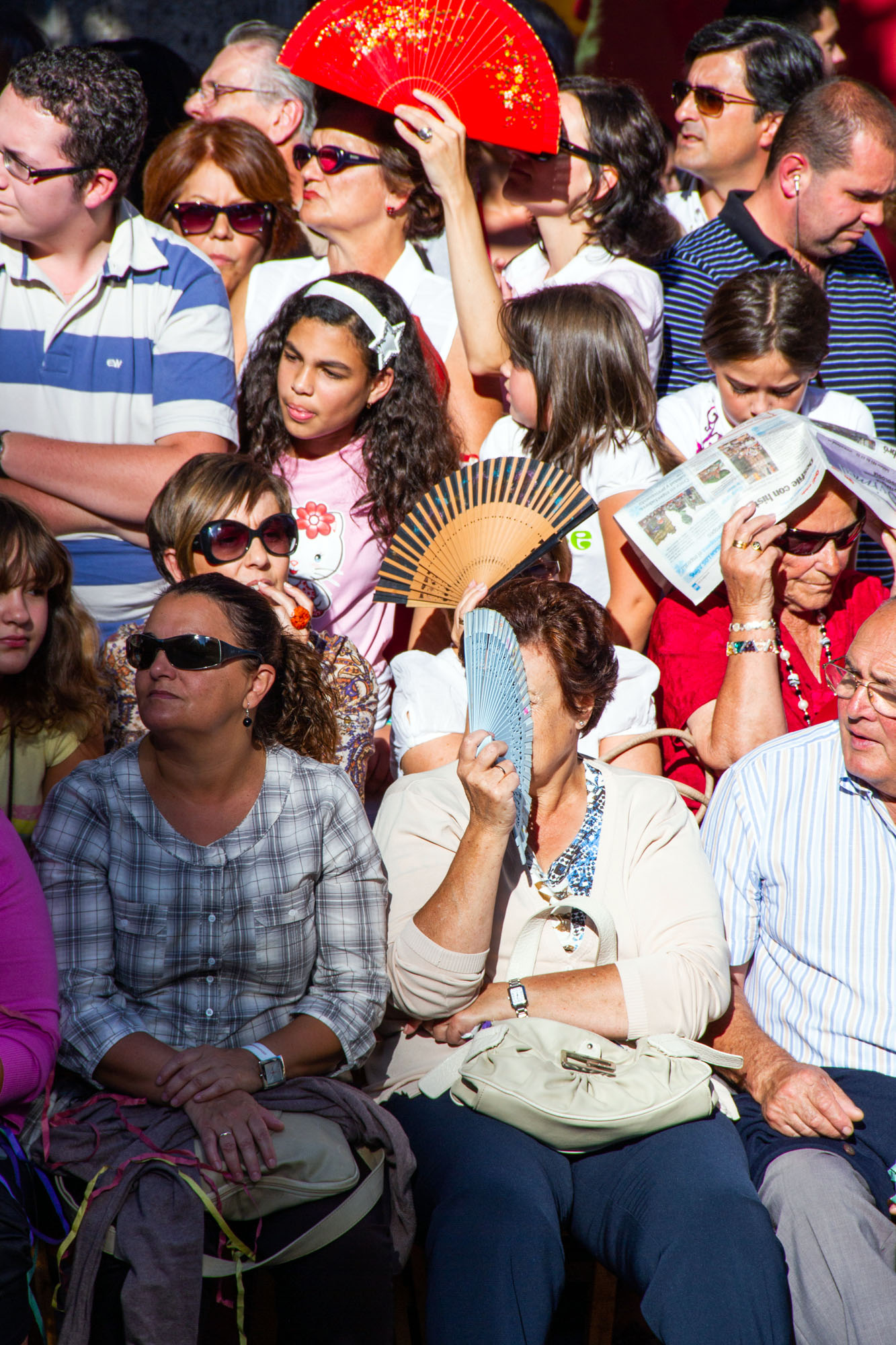 Spanish Fans in use