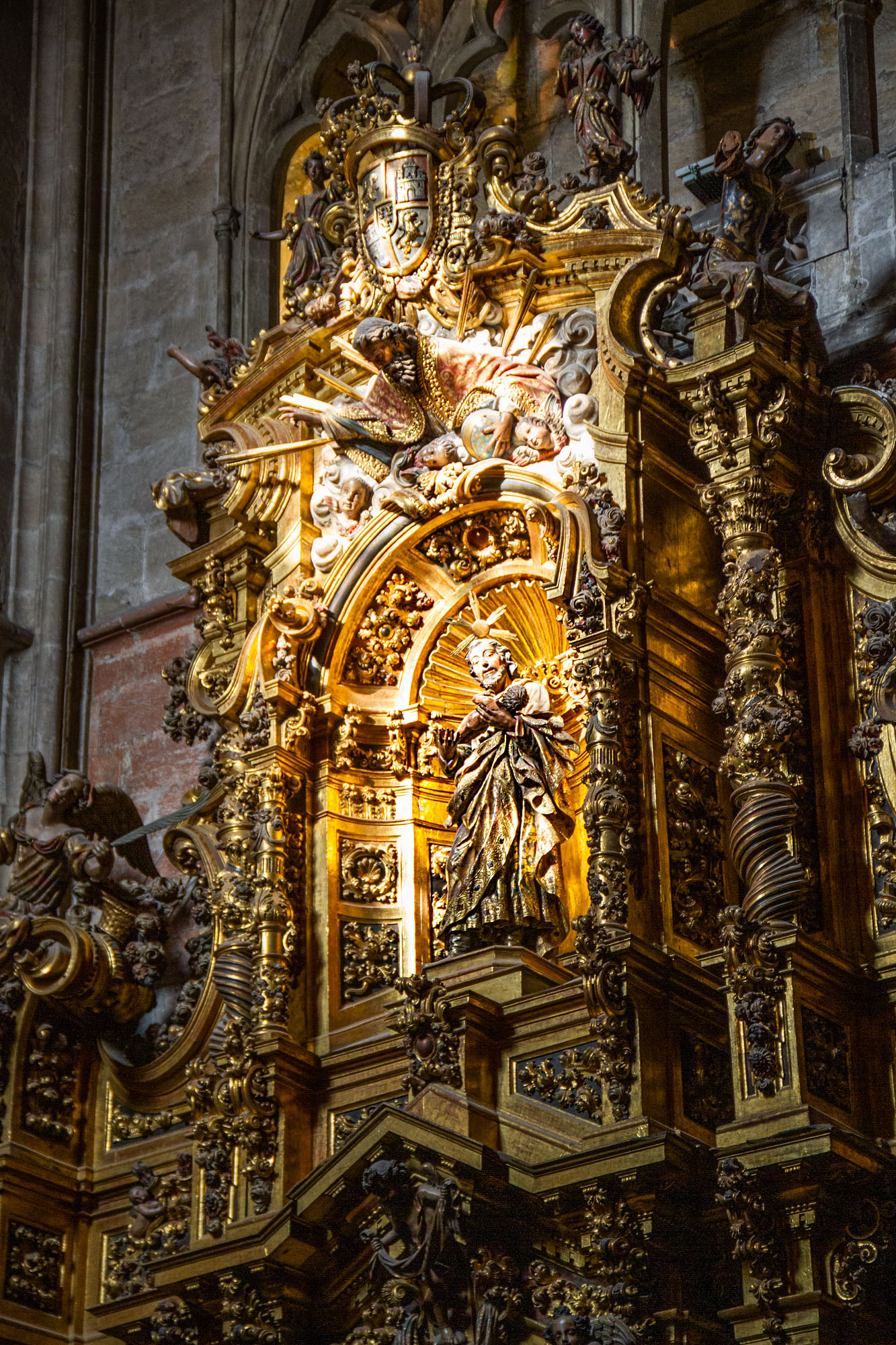 Gold inside Cathedral Oviedo, Spain