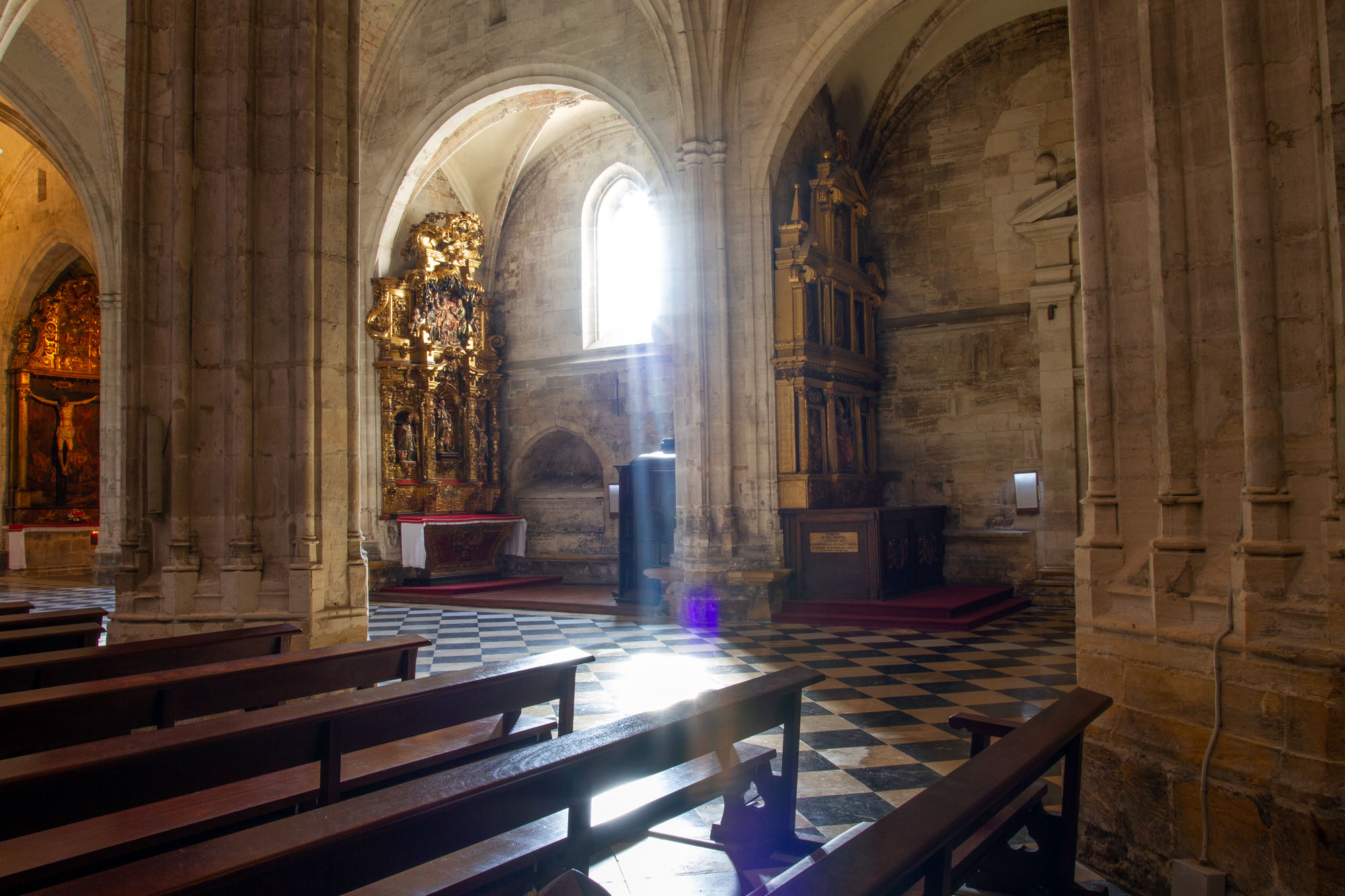 God's light shining inside a cathedral