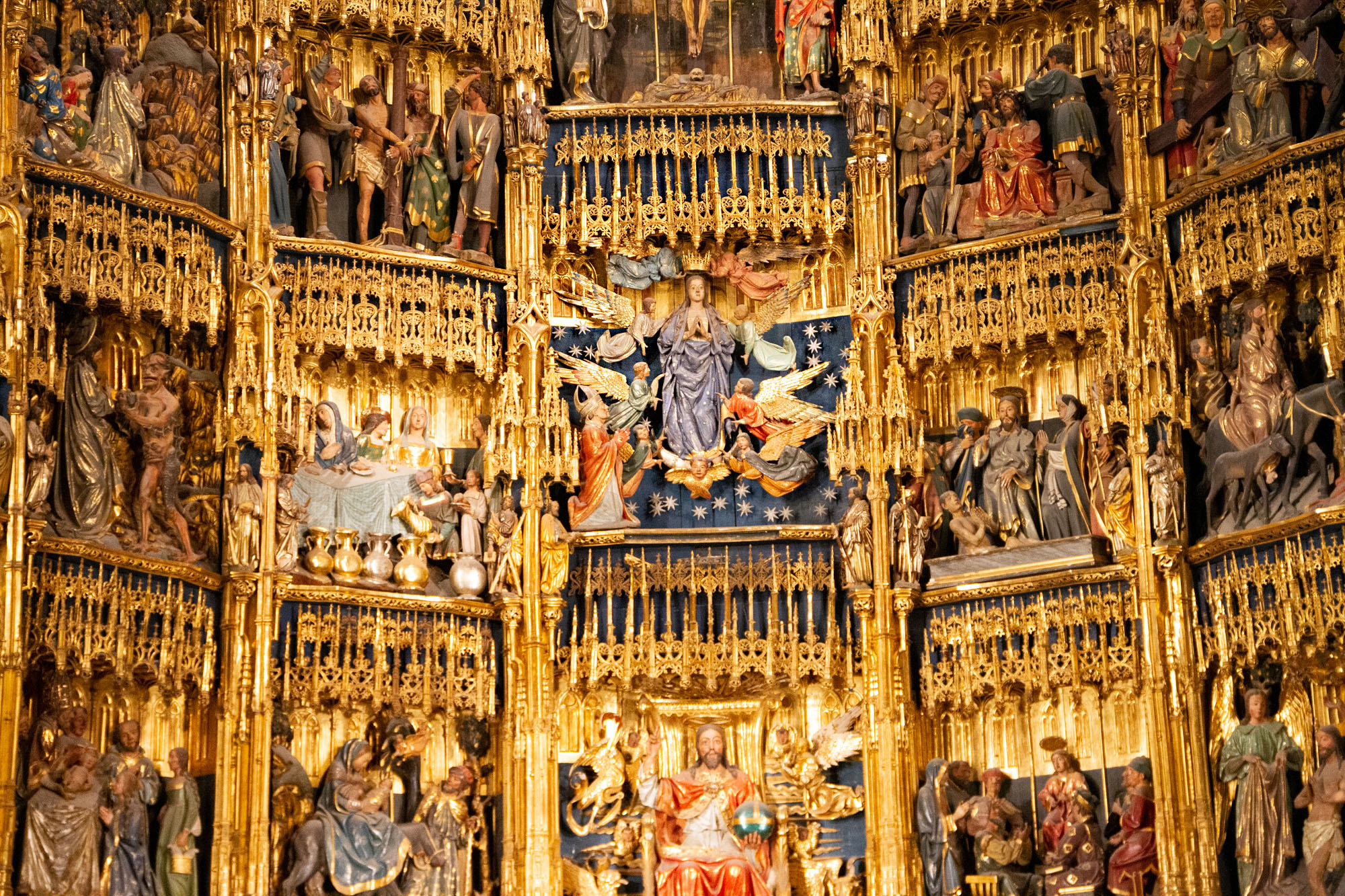 Amazing Altar details carvings Cathedral Oviedo, Asturias Spain