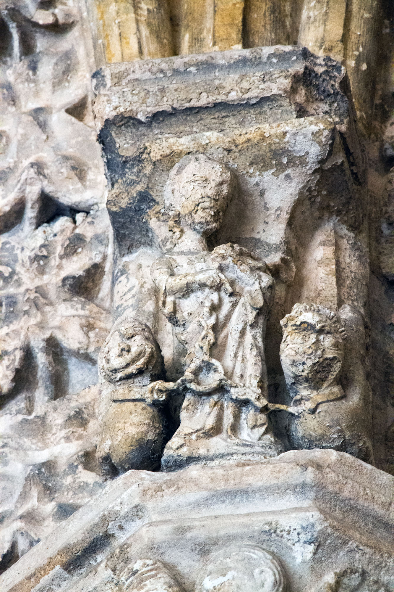 Beasts chained up in Cloister Cathedral