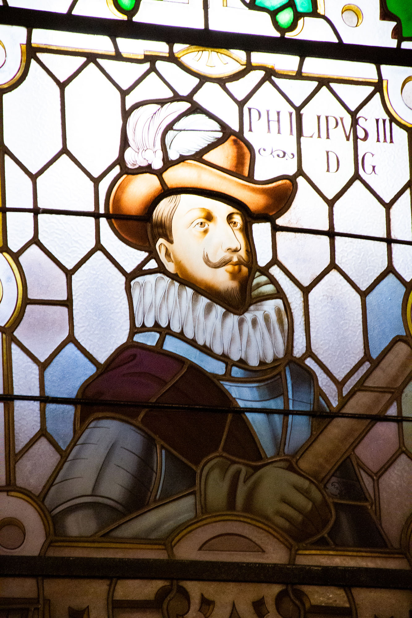 Philipus III Oviedo University stained glass