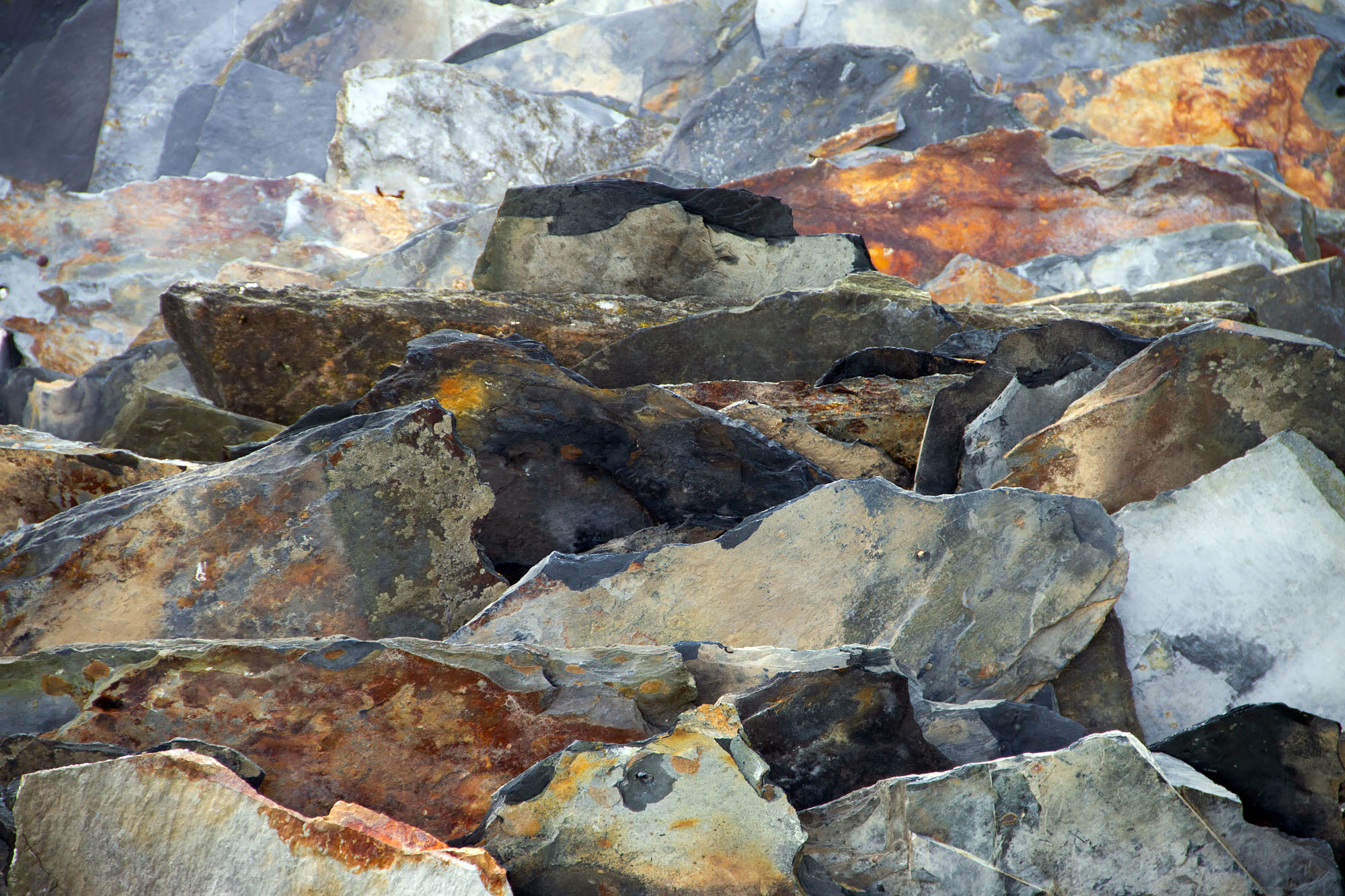 Thin slices of stone