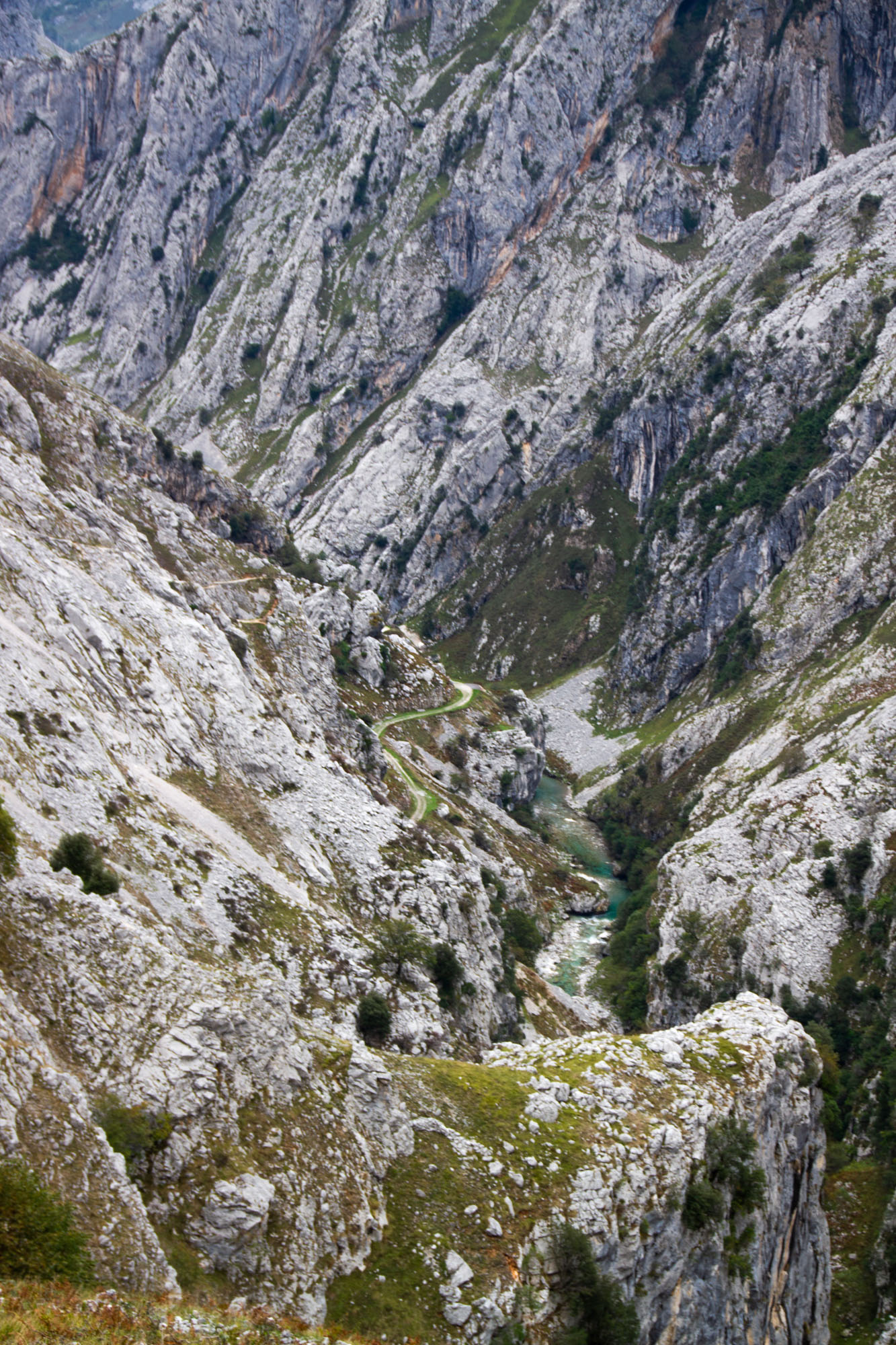 Hiking along the river Asturias